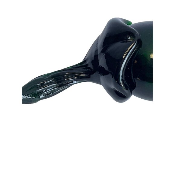 Art Glass Jalapeno Pepper Blown Glass Green Textured Stem 5" - Picture 3 of 5